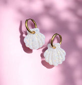 Boucles d'oreilles créoles coquillage Serena